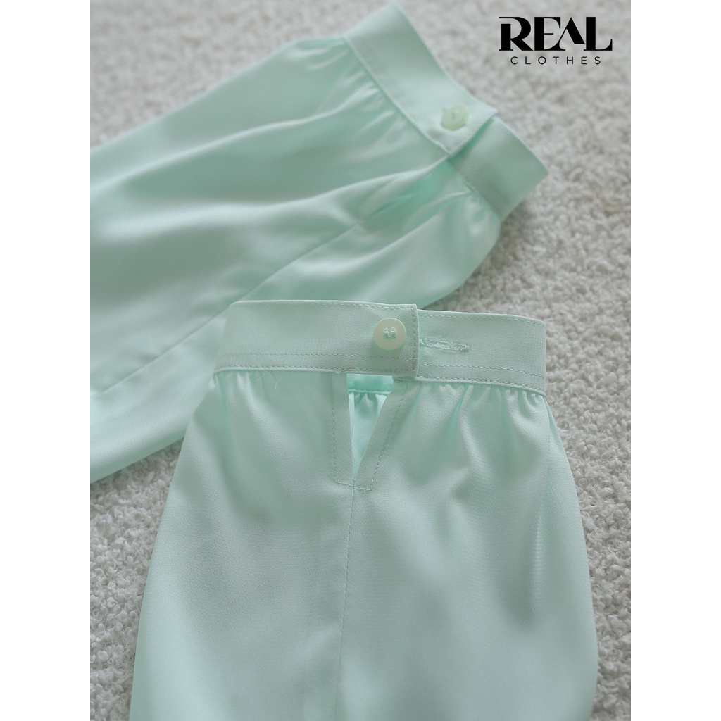 Sơ mi cổ nhọn mint_REAL