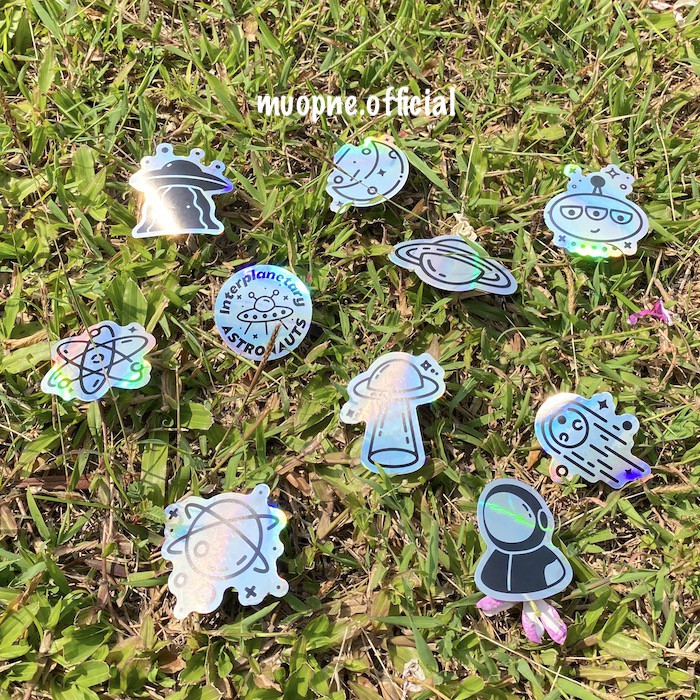 Set 10 sticker hologram lấp lánh bắt mắt