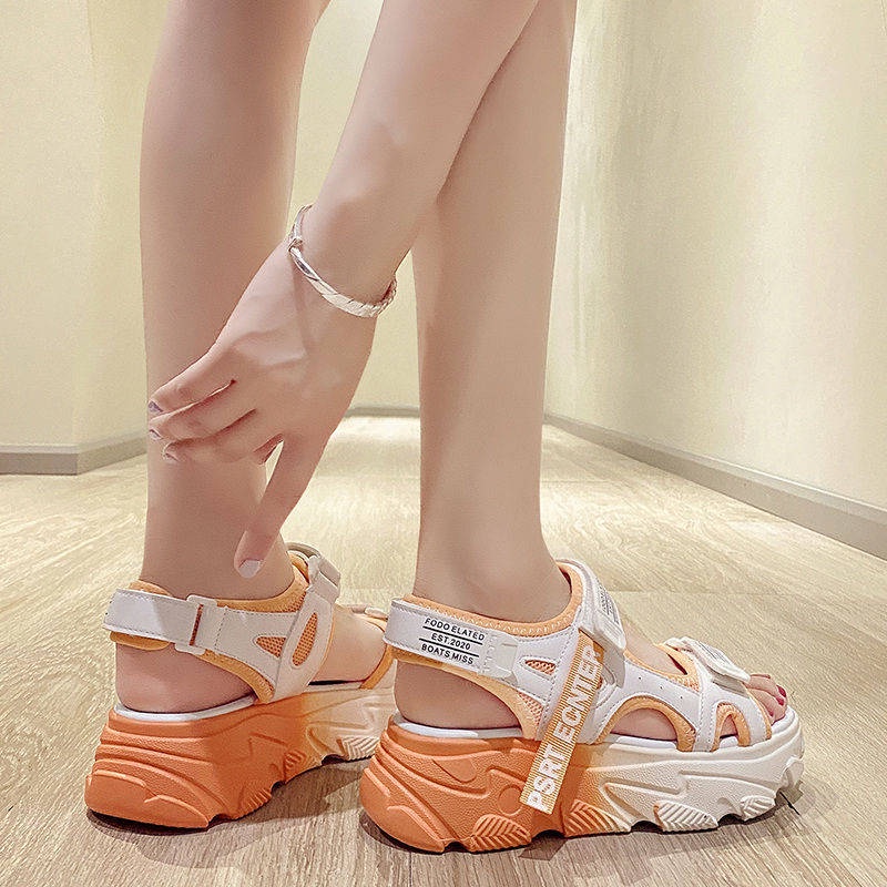 Dép da nữ dép quai hậu nữ giá rẻ Sandal Đế Dày Phong Cách Hàn Quốc Mới
