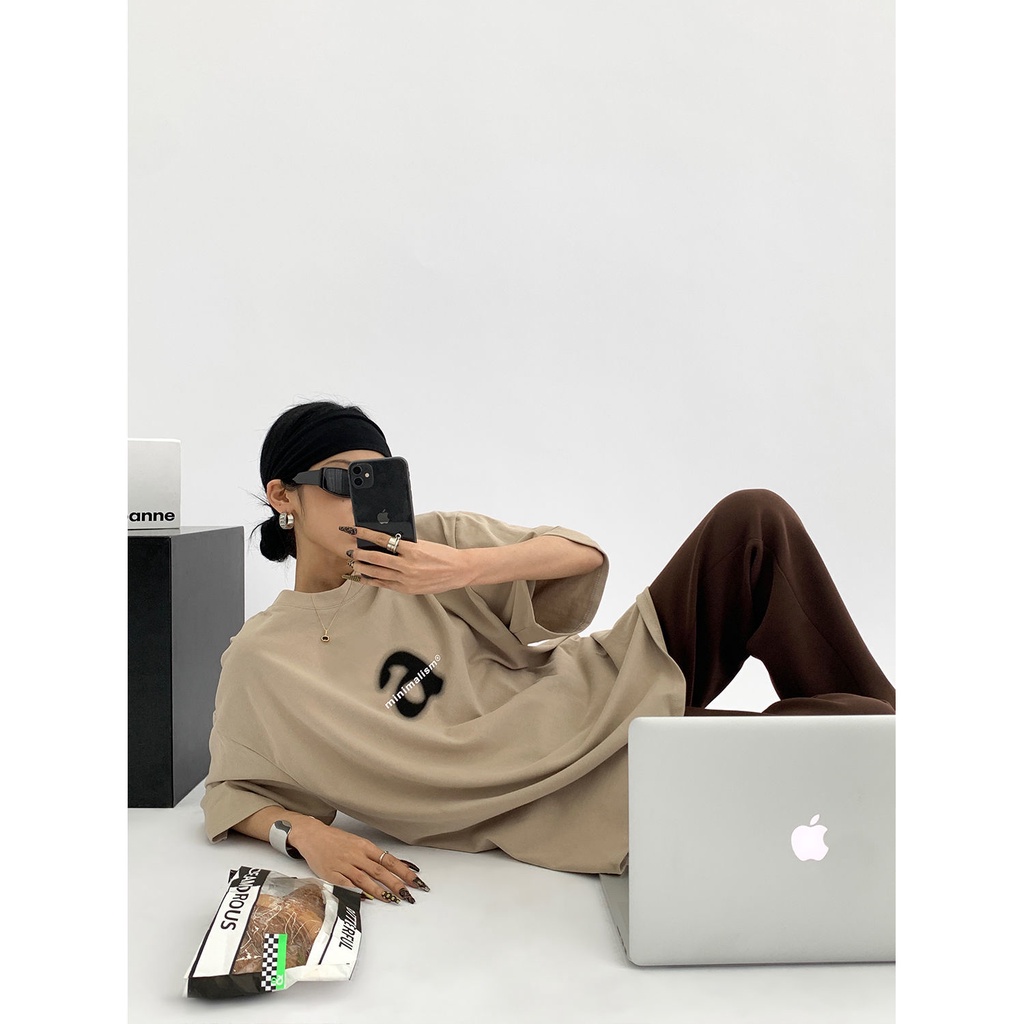 ۞Áo Thun 100% Cotton Nguyên Chất 2022 In Chữ Thời Trang Mùa Hè Phong Cách Âu Mỹ