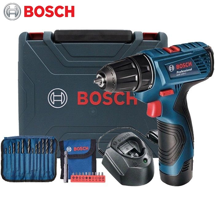 Kèm phụ kiện - Máy khoan vặn vít dùng pin Bosch GSR 120-LI GEN II