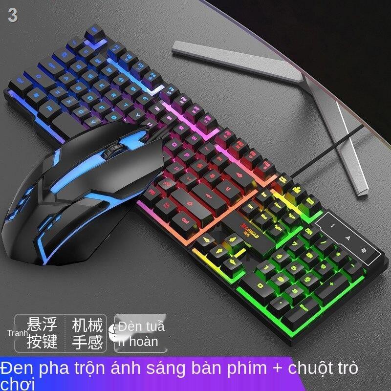▬◑chói bàn phím và bộ chuột tai nghe trò chơi ba mảnh Cáp máy tính để hai