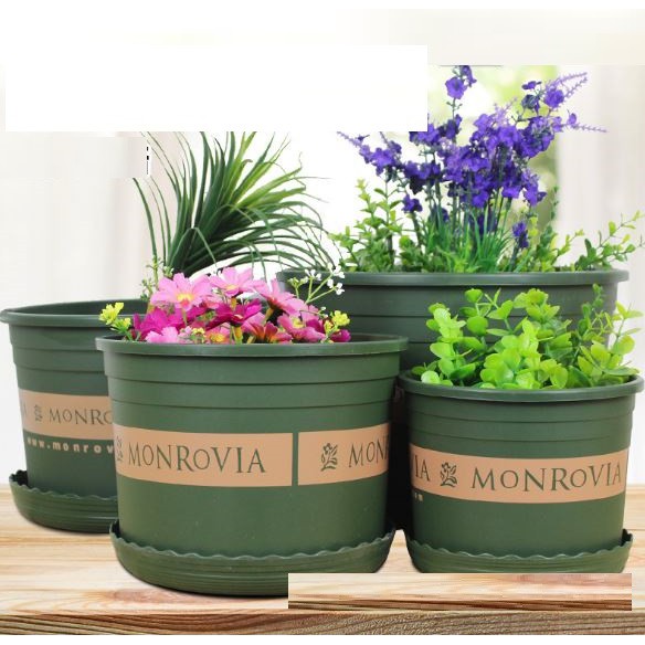Chậu Monrovia Size 1,5 (Chậu + Đĩa lót) - Chậu nhựa trồng cây chuyên dùng trồng Hoa Hồng và các loại hoa kiểng