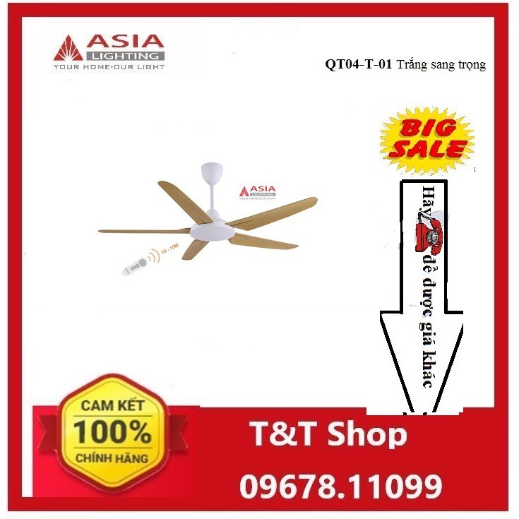 Quạt trần cao cấp QT05-G-01 Asia