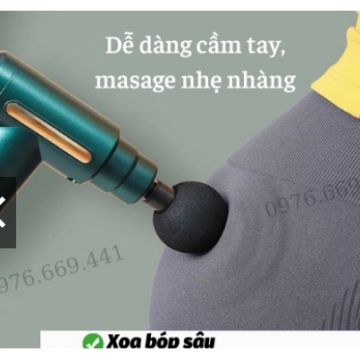 Máy massage cầm tay Fascial 2022, Đa cấp độ trị đau nhức toàn thân hiệu quả, massage kèm 8 đầu mát xa chuyên sâu