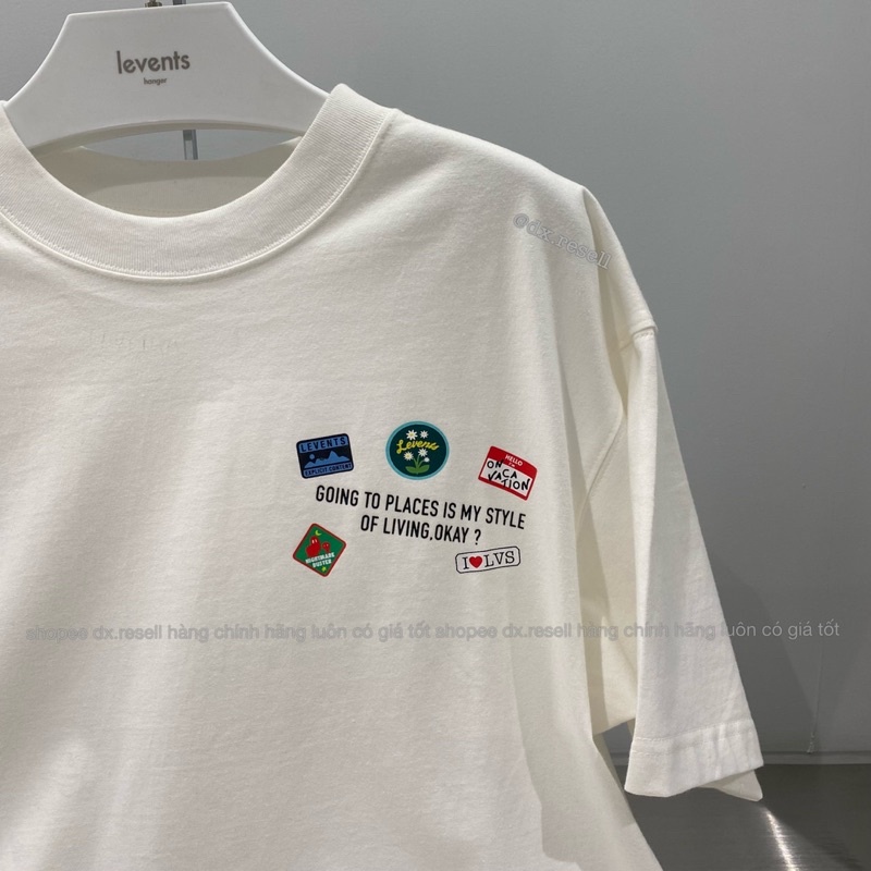 Áo Thun LEVENTS  TRAVEL TEE/ CREAM WHITE Và BLACK