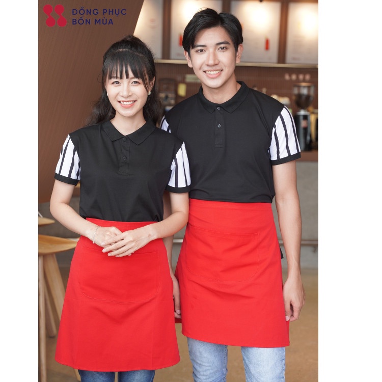 Tạp dề ngắn trơn cho quán cà phê DONGPHUC4MUAOFICIAL