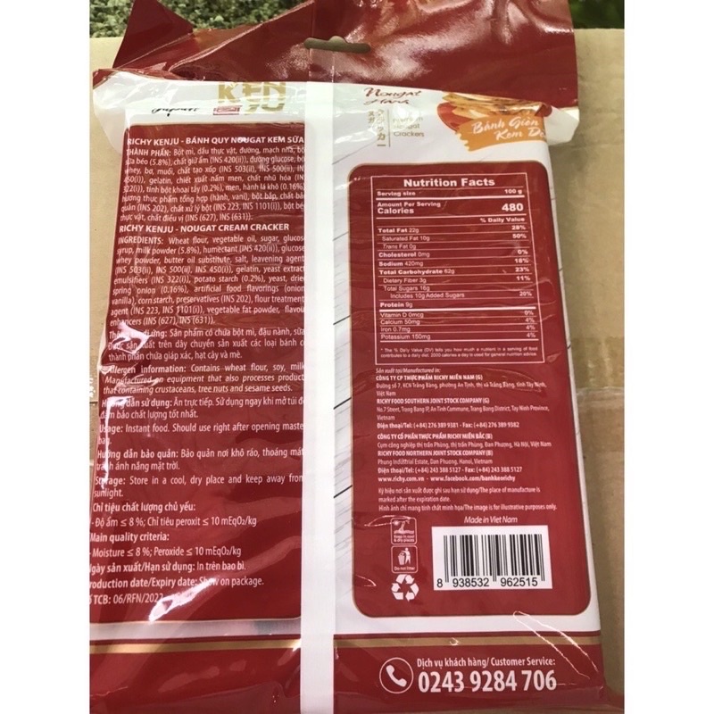 Bánh quy giòn kem dẻo Ken Ju giòn tan