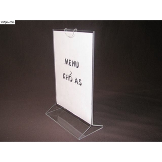 Khay mica menu, kệ menu, khay menu A5/A4/A6.