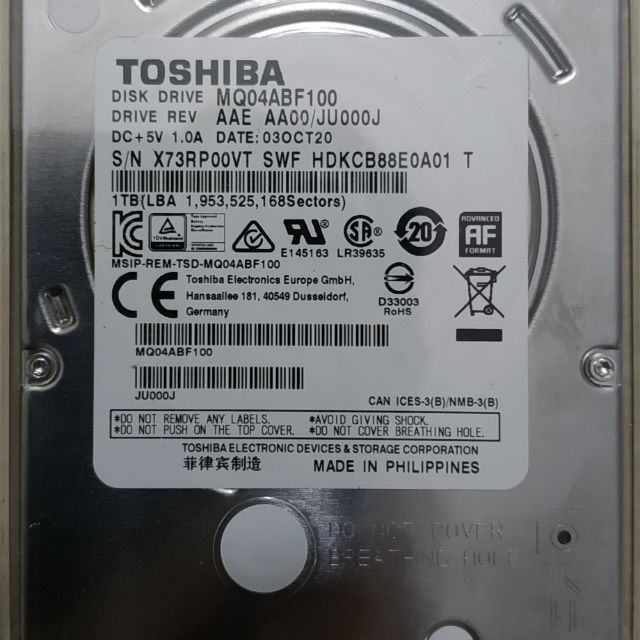 Ổ cứng laptop mới HDD 1Tb 1000Gb 10h chạy