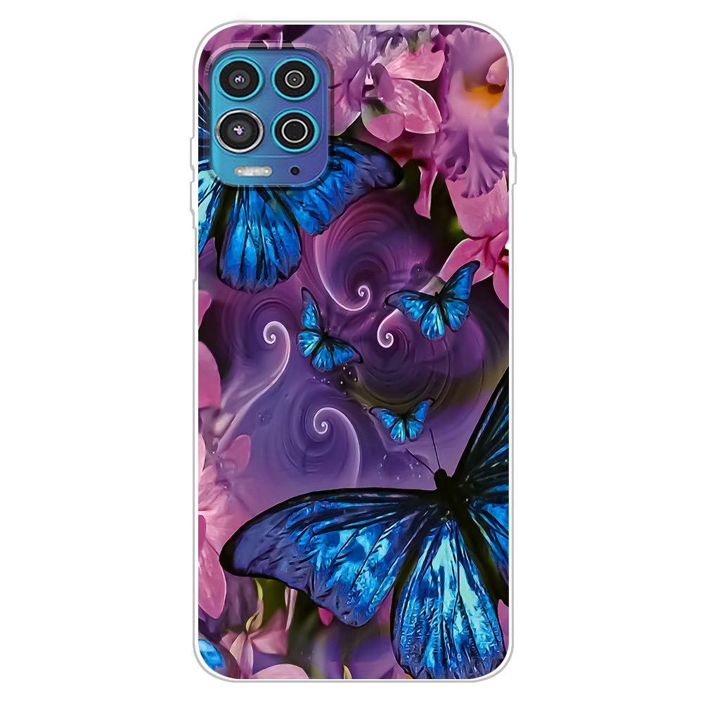 Ốp Lưng Silicone/Tpu In Họa Tiết Hoa Cho Motorola Moto G100