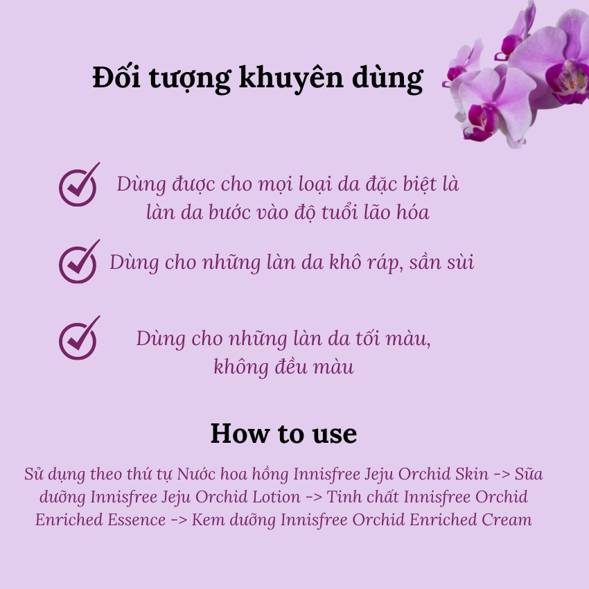 Bộ Dưỡng Da Mini Innisfree Chống Lão Hóa Hoa Lan Tím Jeju Orchid Kit - Kobe Young