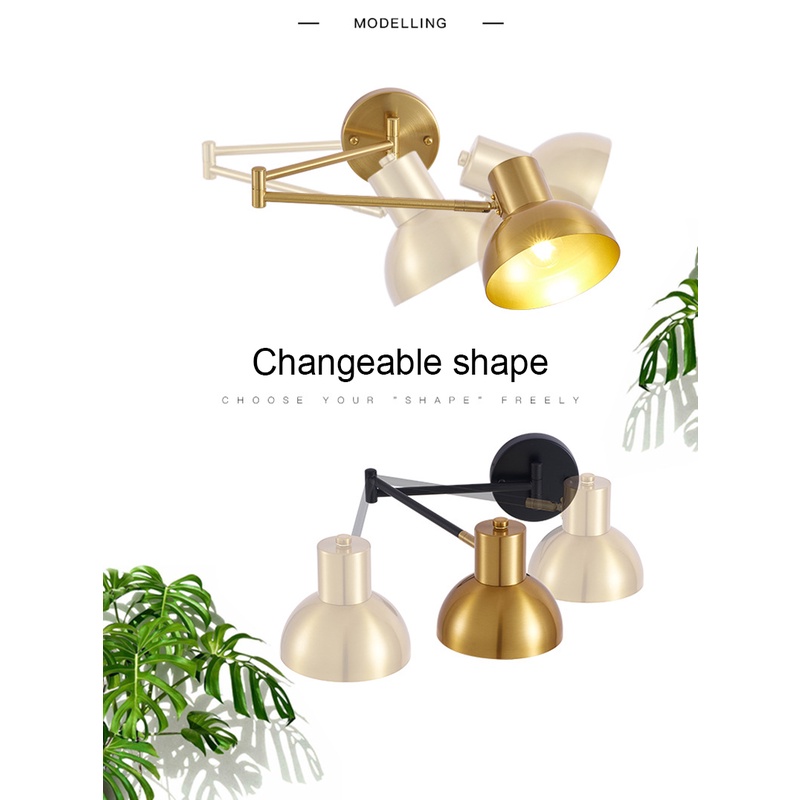 Đèn LED E27 Xoay Được Treo Tường Trang Trí Nhà Cửa Sang Trọng