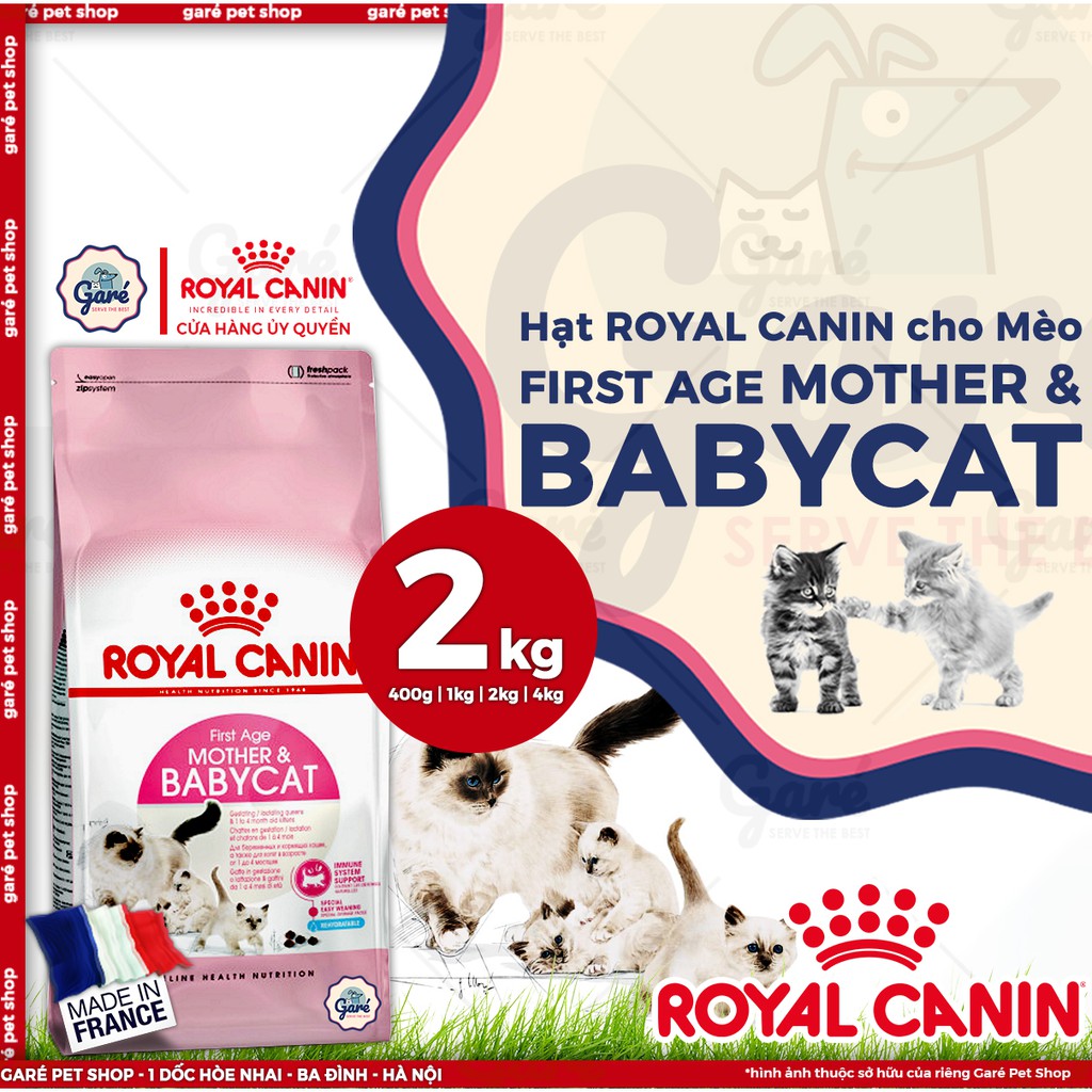 4kg - Hạt Mother & Babycat Royal Canin dành cho mèo mẹ mang thai hoặc cho con bú, mèo con từ 1 - 4 tháng tuổi