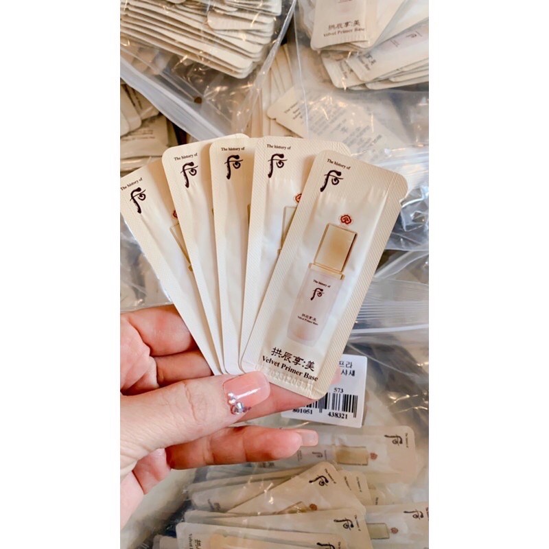10 gói kem lót siêu lì Whoo Velvet Primer Base 1ml