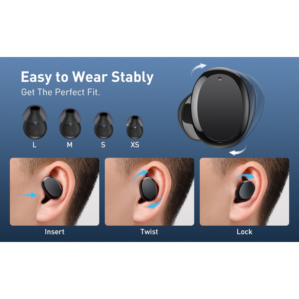 Tai nghe nhét tai không dây Baseus W11 Tai nghe Bluetooth 5.0 ,Âm Thanh Nổi , Sạc không dây