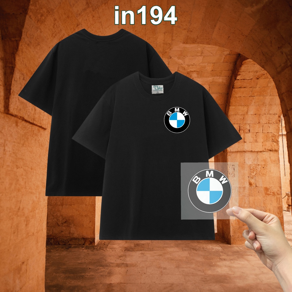 Sticker logo in194 công nghệ in pet chuyển nhiệt- ủi trực tiếp lên vải, áo - 8cm - BMW