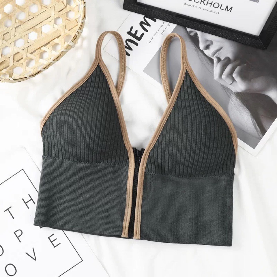 Áo bra nâng vòng một , bra có khoá kéo -Hàng Quảng Chau Cao Cấp không gian eva KGE