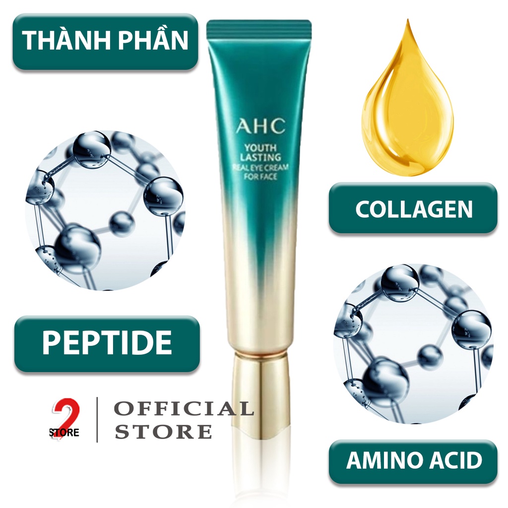 Kem Mắt AHC Ageless Real Eye Cream For Face 12ml &amp;30ml Hàn Quốc.