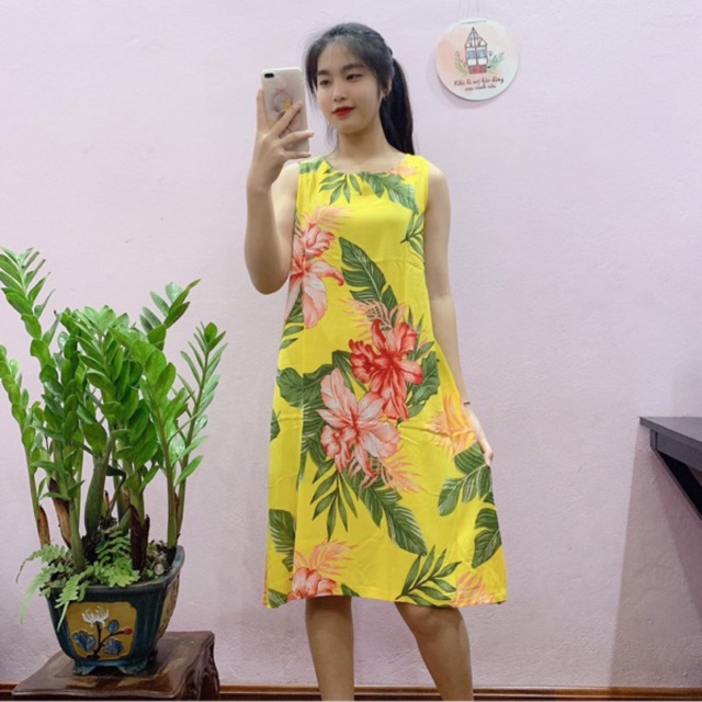 Váy Lanh xuông A ( Ảnh thật )