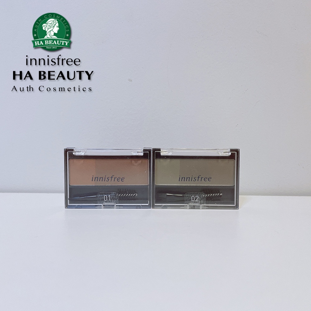 Bảng phấn bột kẻ chân mày 2 màu innisfree Twotone Eyebrow Kit 3.5g