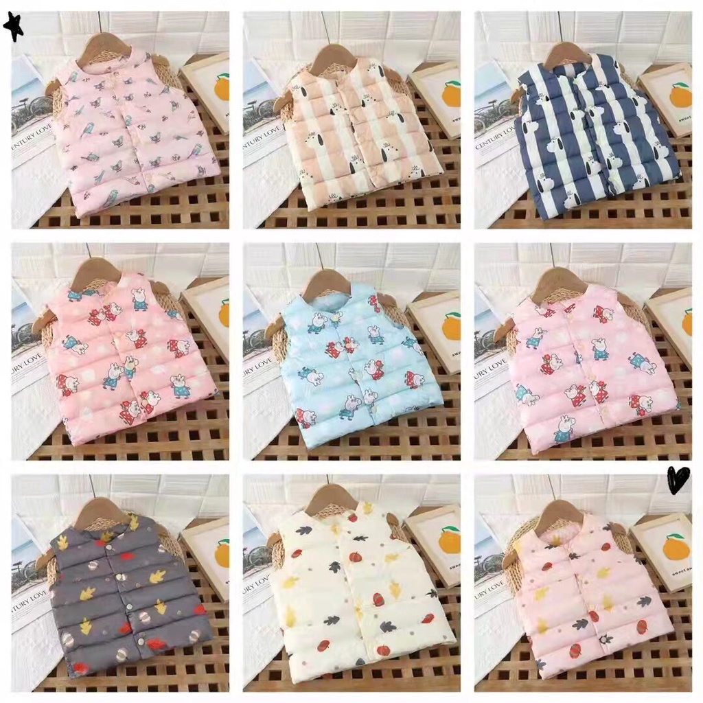 Áo phao gile Quảng châu cho bé trai, bé gái K016