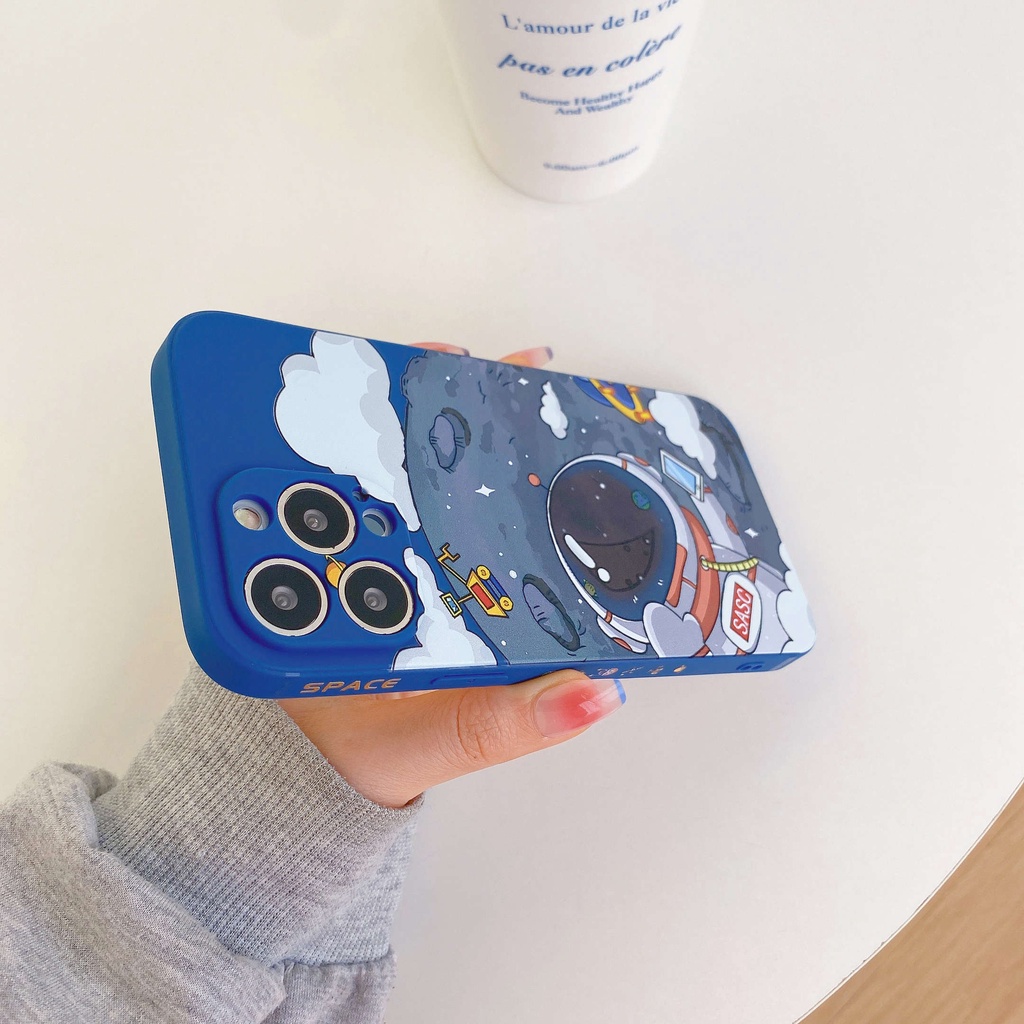 Ốp Điện Thoại Trong Suốt Họa Tiết Phi Hành Gia Cho Iphone13Proiphone13Pro iPhone13mini Iphone13Pro Iphone11 12PromaxiPhone12