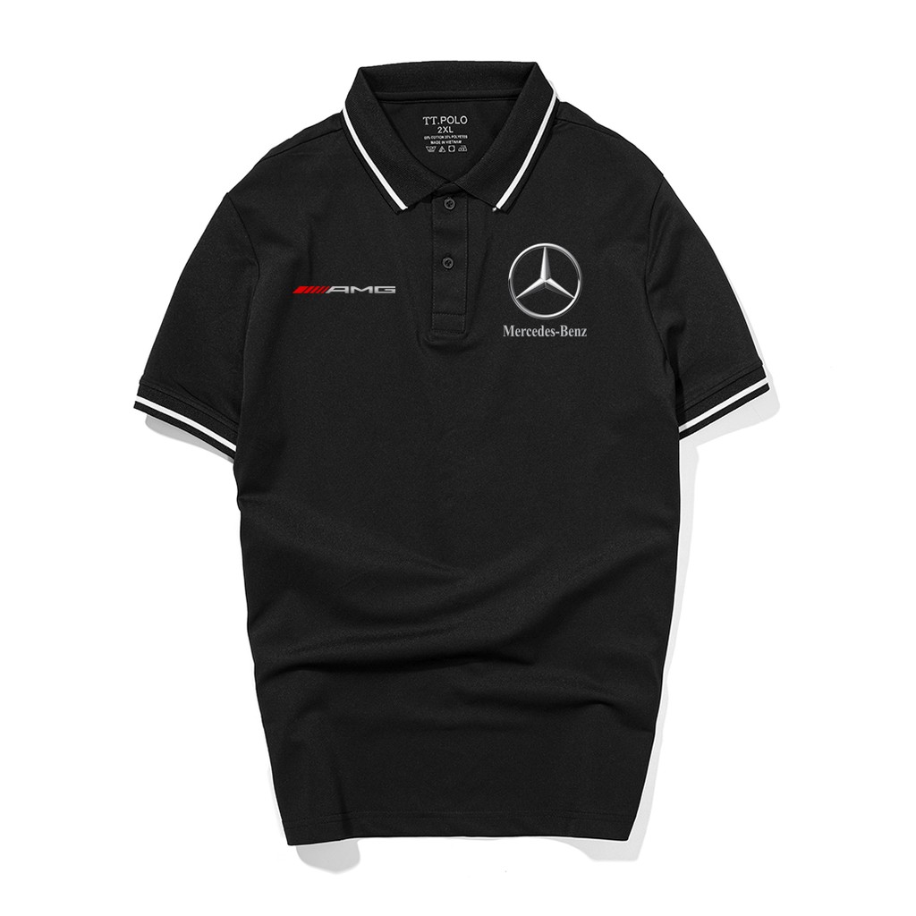 Áo thun Polo Mercedes Cao Cấp - Polo Merc có cổ Logo Hãng Xe Ô tô nhiều màu sang trọng, lịch lãm, đẳng cấp
