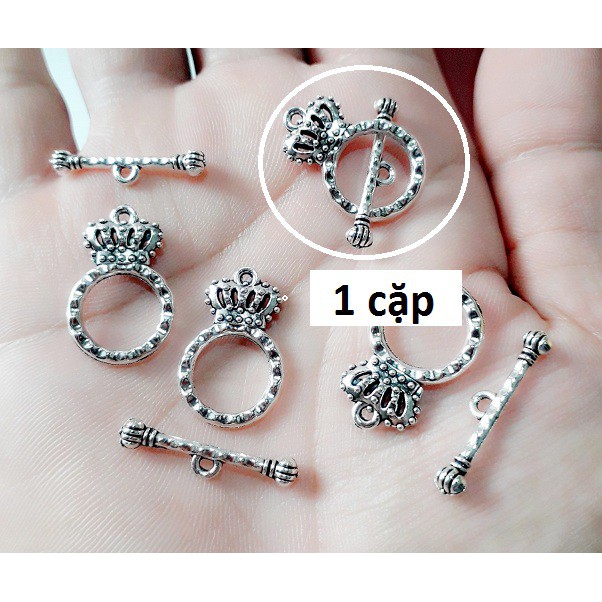 Charm chốt đầu vòng tay - dây chuyền : 1 cặp = 1.5k ( gồm 5 cây chốt + 5 vòng tròn ) [ charm sỉ bạc cổ giá rẻ TPHCM ]