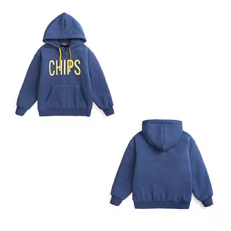 Áo Hoodie nỉ lót lông cho bé trai, bé gái 12- 38kg - CHIPS