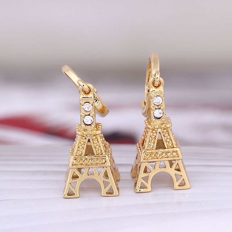 Bông tai mạ vàng 18K hình tháp Eiffel