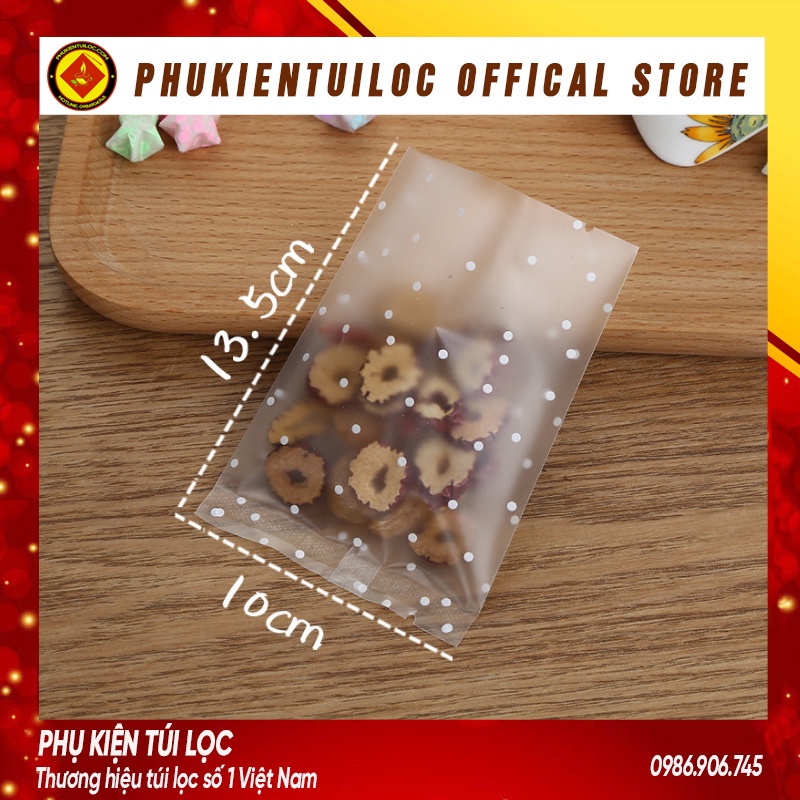 Set 100 Túi đựng bánh cookie/ bánh quy/ trà hoa nhiều kích thước- Phukientuiloc.com