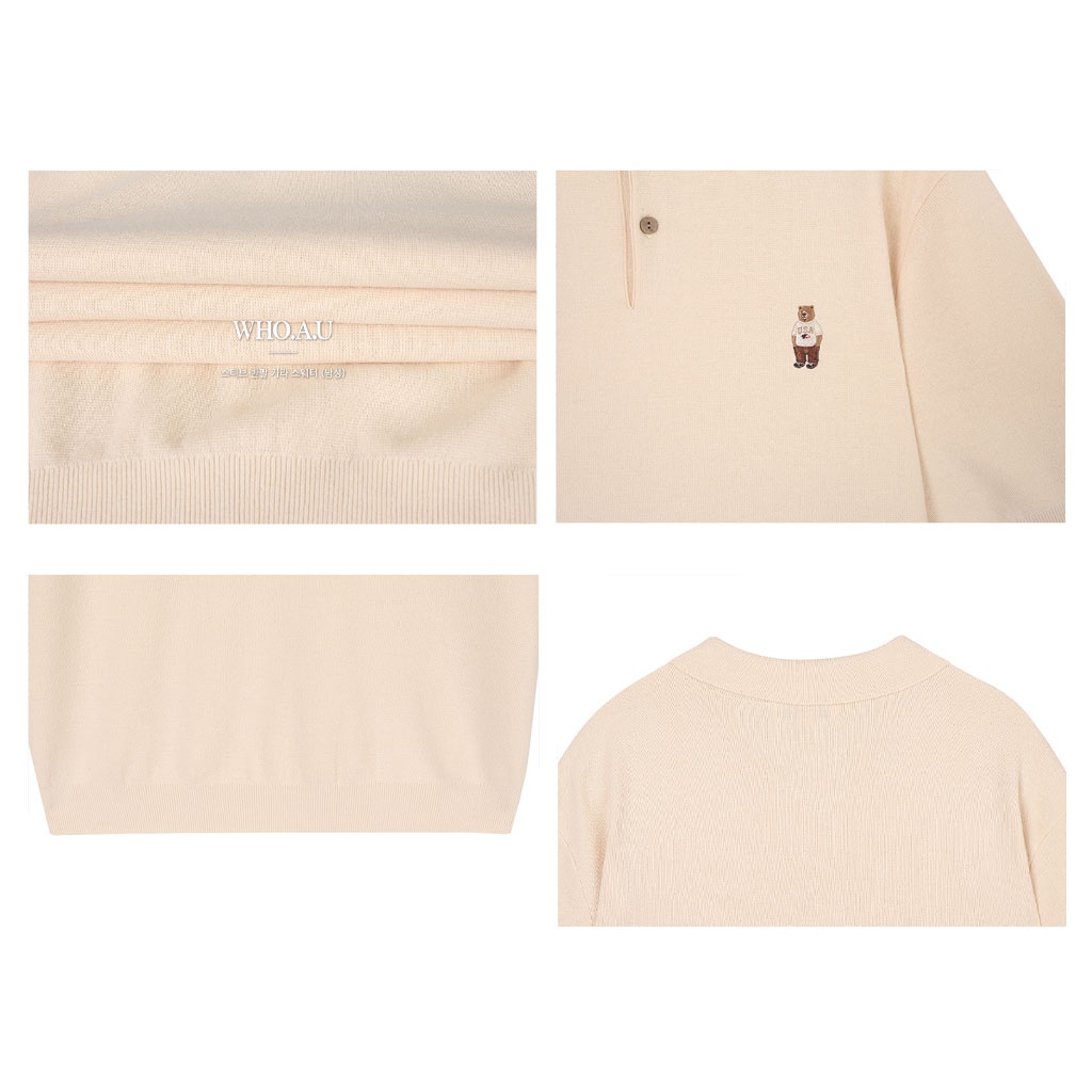 Áo thun polo WHOAU WHKAB2437U họa tiết hình thêu cá tính dành cho nam