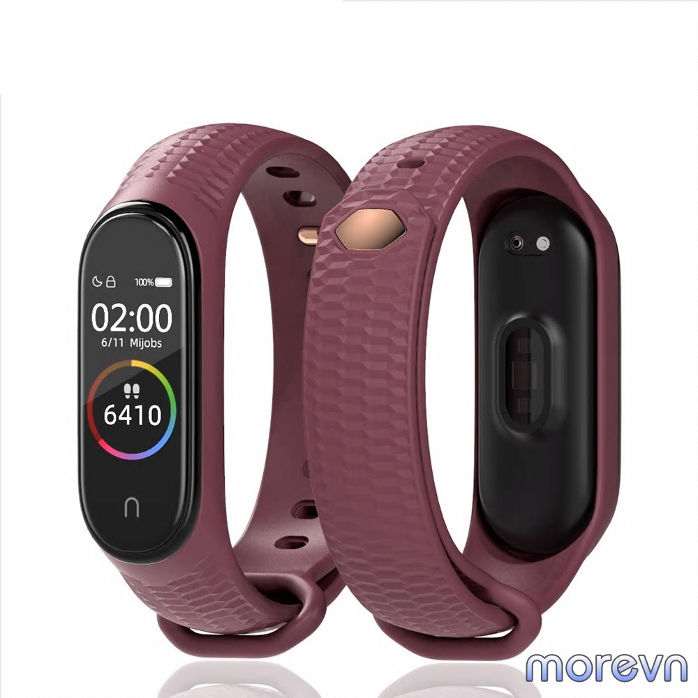 Dây đeo silicon thể thao vân sần Mi band 3, mi band 4 chính hãng Mijobs - dây đeo thay thế miband 3, miband 4 (Mijobs)