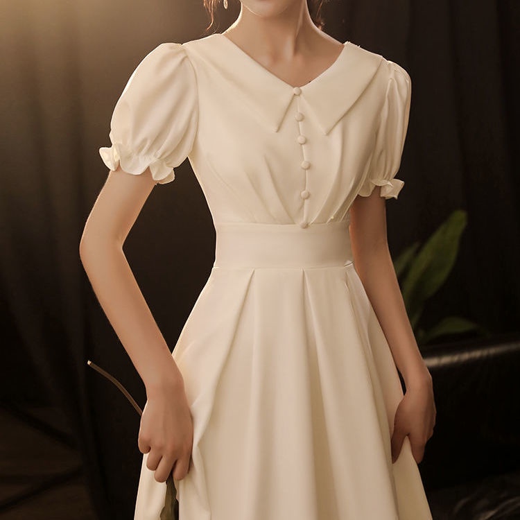 Đầm Tay Ngắn Dáng Ôm Phong Cách Retro Thời Trang Cho Nữ