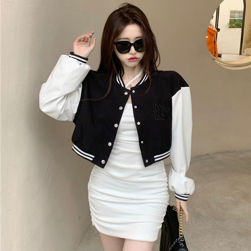 Áo Khoác Bóng Chày Form Rộng Phối Màu Phong Cách Hàn Quốc 2021 Cho Nữ | BigBuy360 - bigbuy360.vn