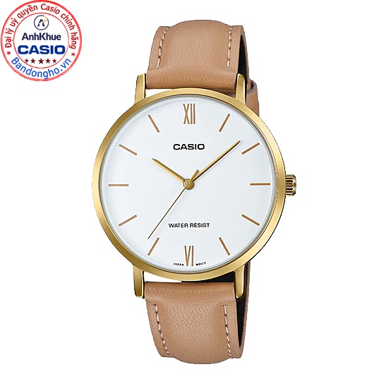 Đồng hồ nữ Casio LTP-VT01 dây da mặt tròn sang trọng - chính hãng casio Anh Khuê - p