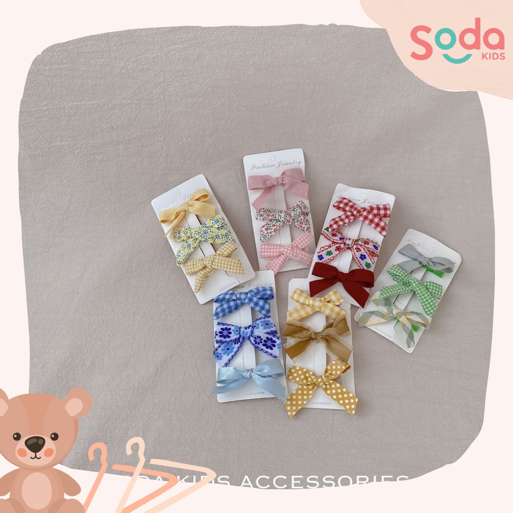 Kẹp nơ bé gái 3 chiếc (Ảnh thật)