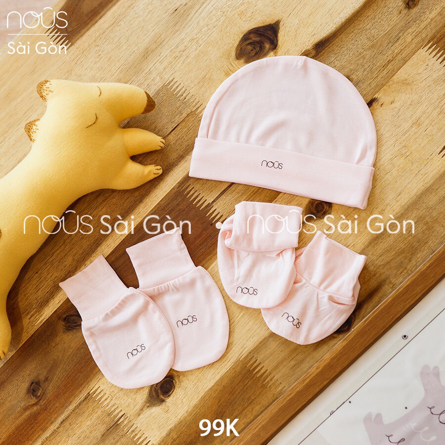 Set đôi bao tay chân mũ lẻ NOUS cho bé sơ sinh đến 7kg