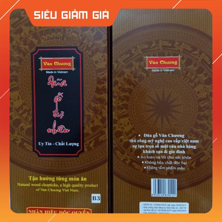 Bộ 30 đôi đũa dừa cao cấp văn chương