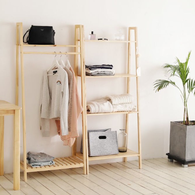 KỆ ĐỂ SÁCH 4 TẦNG DÁNG CHỮ A MÀU TỰ NHIÊN - A BOOK SHELF 4F NATURAL SIZE L | BigBuy360 - bigbuy360.vn