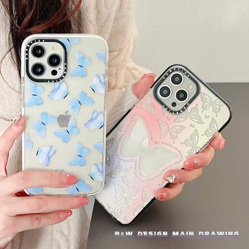 Ốp điện thoại họa tiết bướm độc đáo cho iPhone 13 12 11 Pro X XS Max XR 7 8 Plus