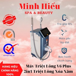 Máy triệt lông v6 plus 2in1 triệt lông xóa xăm