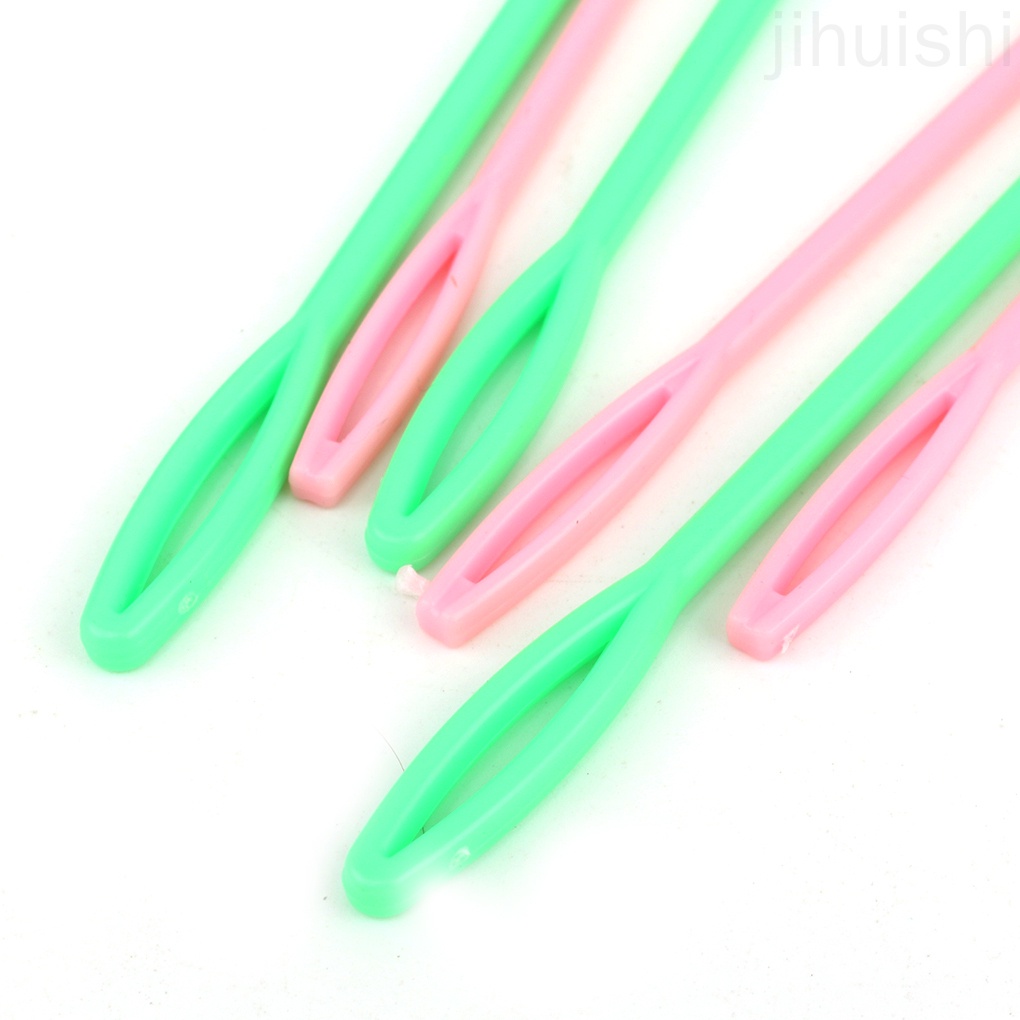 6 kim đan len bằng nhựa nhiều màu sắc tiện lợi