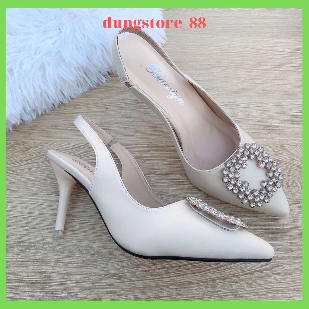 Giày Cao Gót Nữ 8 Phân Chất Da Đẹp Dáng Công Sở DD89