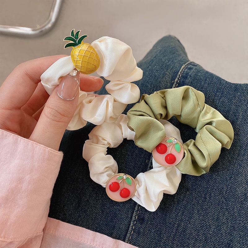 Dây Cột Tóc Bằng Da Cỡ Lớn 2022 Thiết Kế Đơn Giản Xinh Xắn Ốp