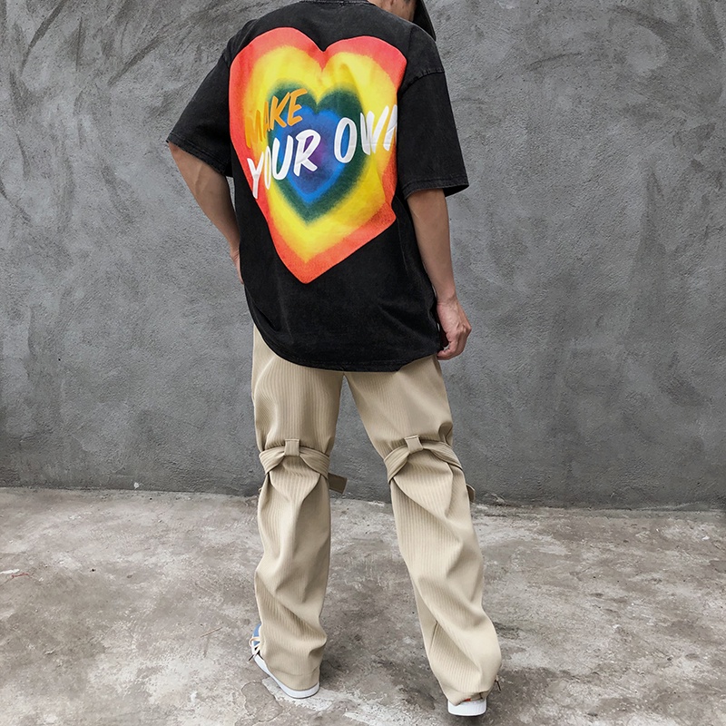 Quần dài ống rộng phong cách hip hop cá tính thời trang cho nam size m - 3xl