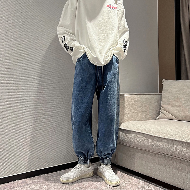 Quần jean ống rộng phong cách hiphop đường phố Hàn Quốc chất lượng cao CPMAX size S-3XL