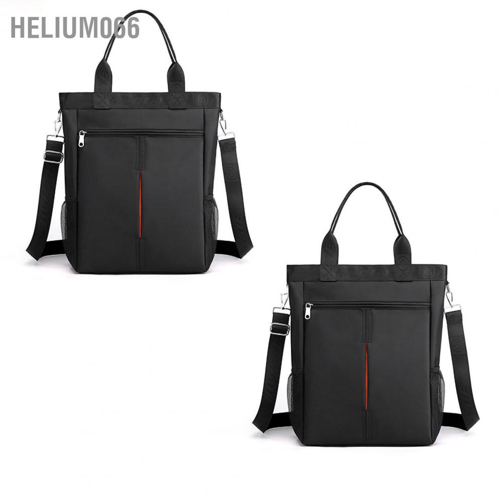 Helium066 Helium066 Túi máy tính xách tay cho nam Chuyến đi công tác Đơn giản Messenger đeo vai đơn Màu đen