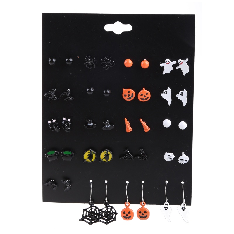 Bông Tai Hình Mạng Nhện / Dơi / Bí Ngô / Đèn Trang Trí Giáng Sinh Cho Nữ